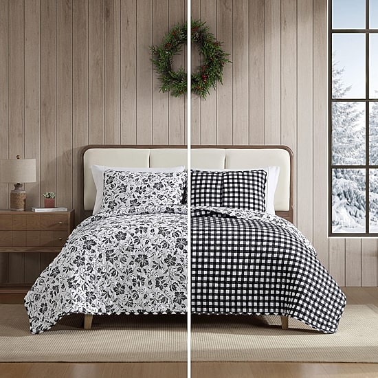 Eddie Bauer Woodblock Floral Easy Care Quilt Set