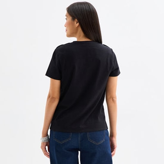 Liz Claiborne Womens Easy-on + Easy-off Crew Neck Short Sleeve Adaptive T-Shirt