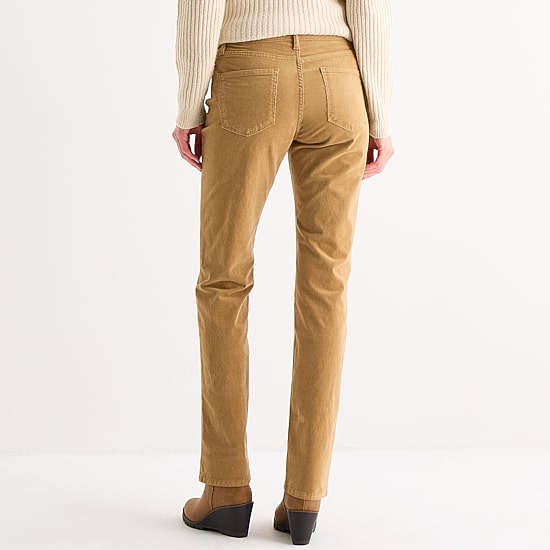 St. John's Bay Womens Mid Rise Straight Corduroy Pant