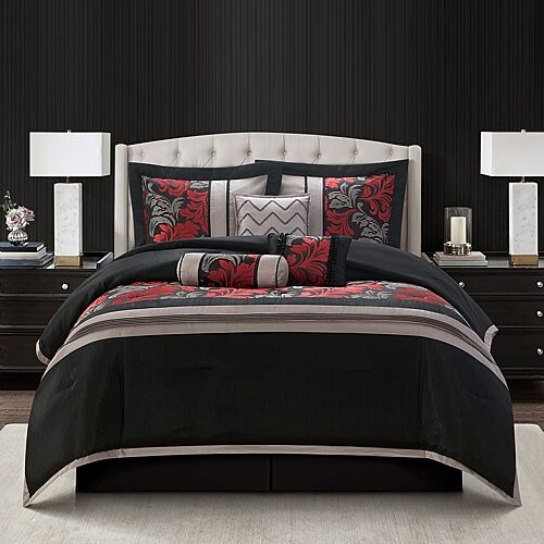 Stratford Park Ember Midweight Complete Bedding Set, One Size, Black