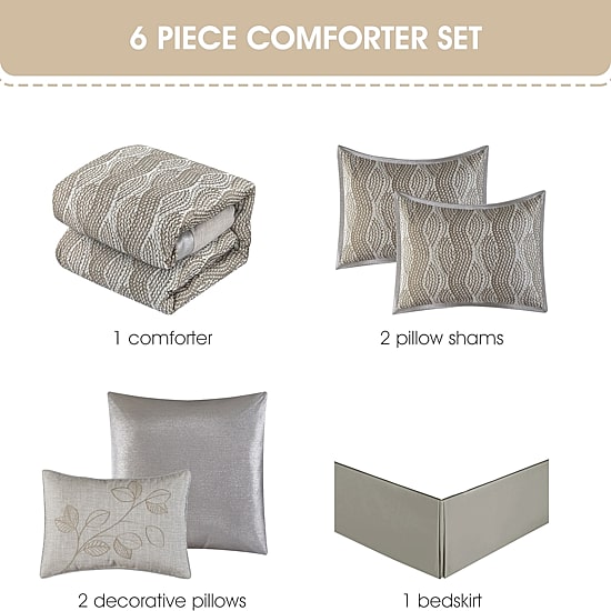 Stratford Park Ainsley 6-pc. Midweight Comforter Set
