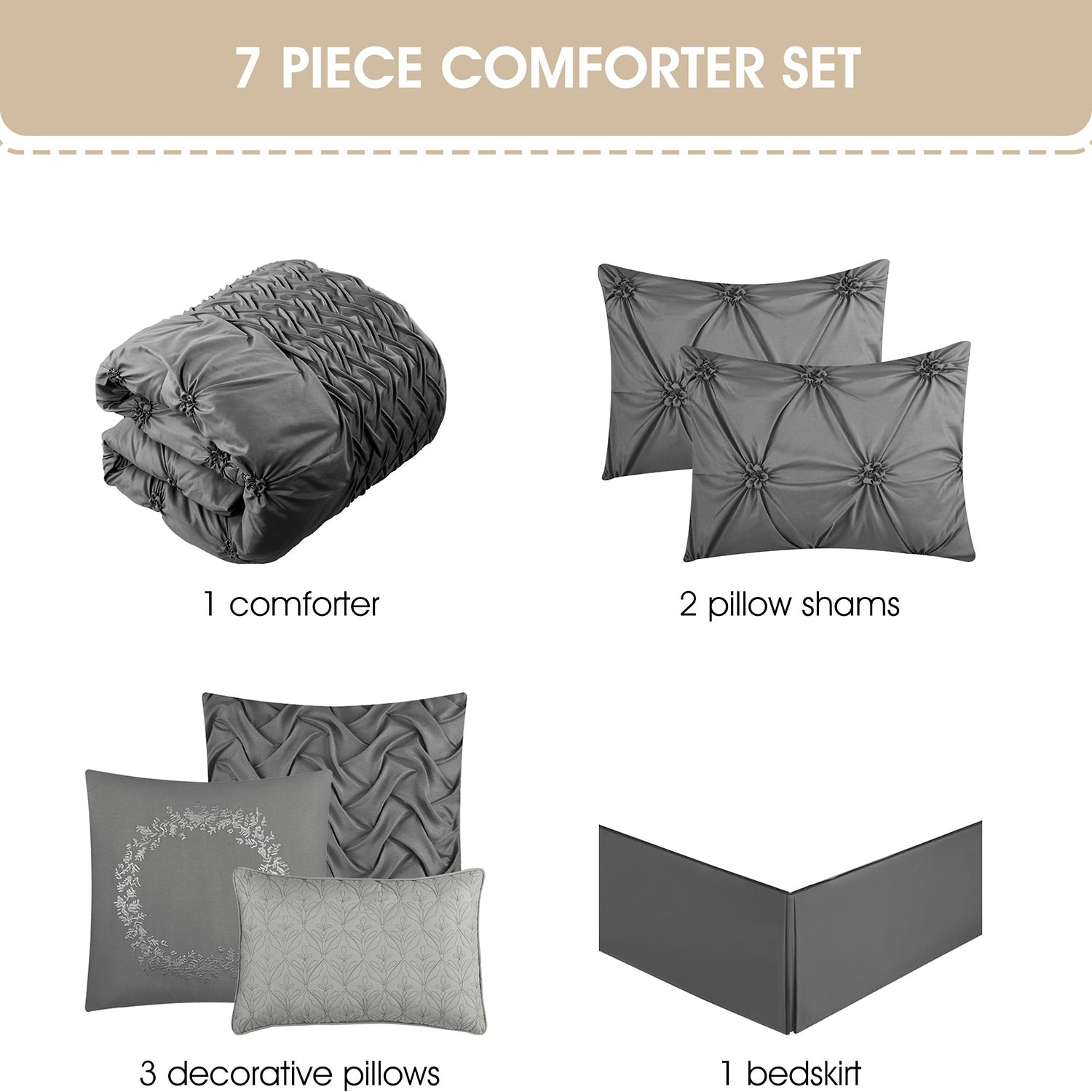 Stratford Park Alder 7pc Midweight Comforter Set