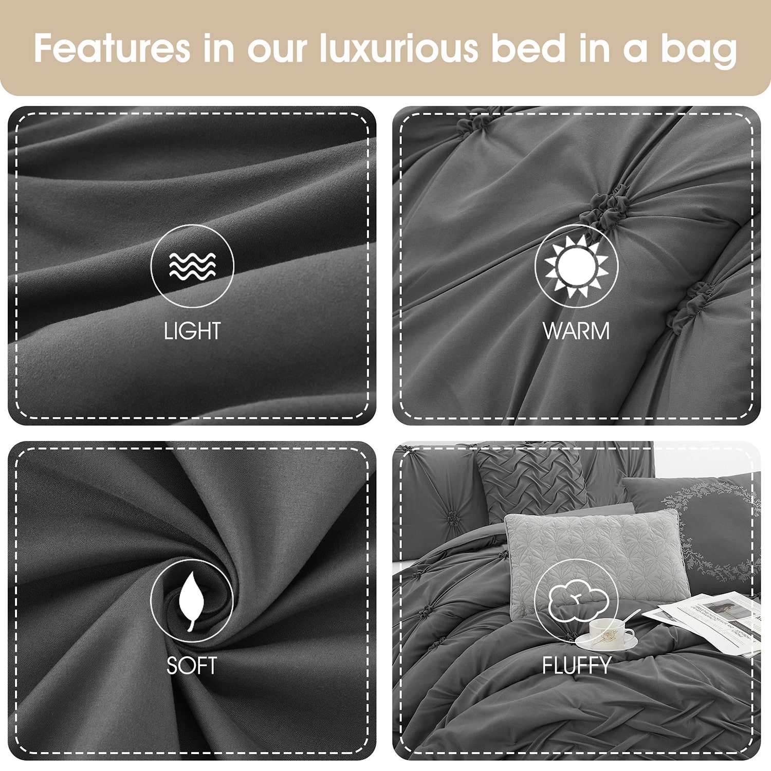 Stratford Park Alder 7pc Midweight Comforter Set