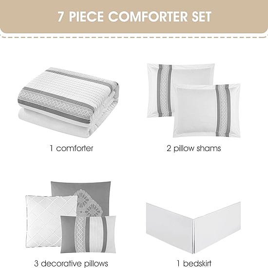 Stratford Park Keegan 7pc Lightweight Comforter Set