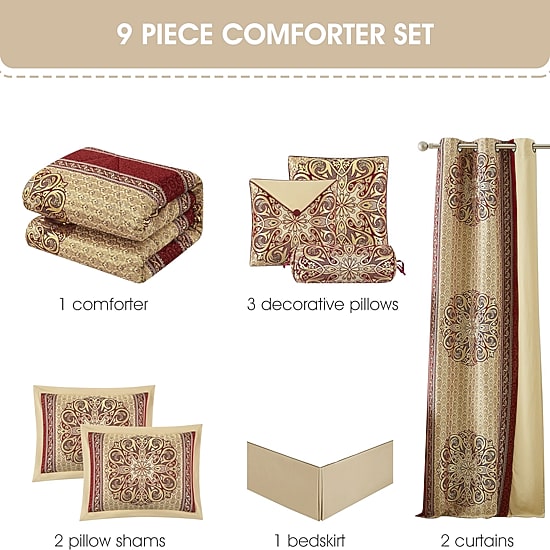 Stratford Park Austin 9-pc. Lightweight Comforter Set