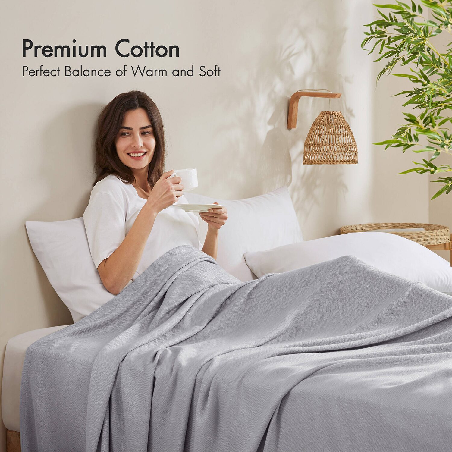 Madison Park Rayon from Bamboo Natural Cooling Breathable Cotton Blanket