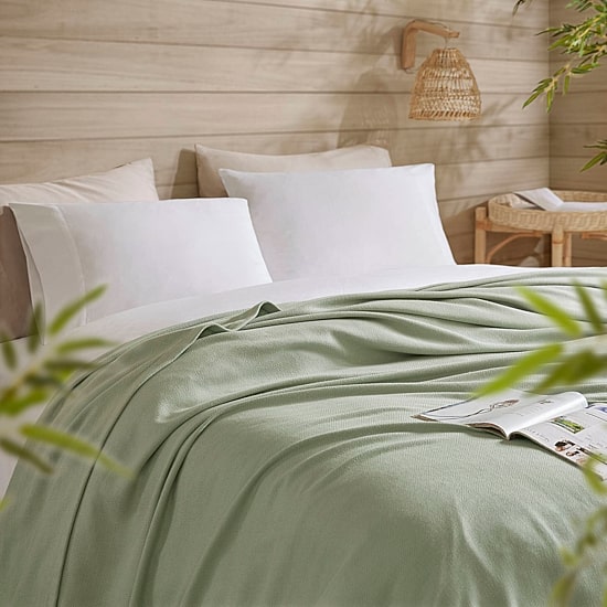 Madison Park Rayon from Bamboo Natural Cooling Breathable Cotton Blanket