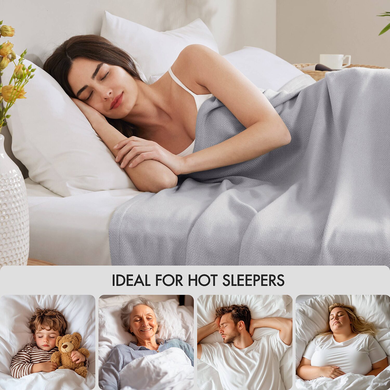 Madison Park Rayon from Bamboo Natural Cooling Breathable Cotton Blanket