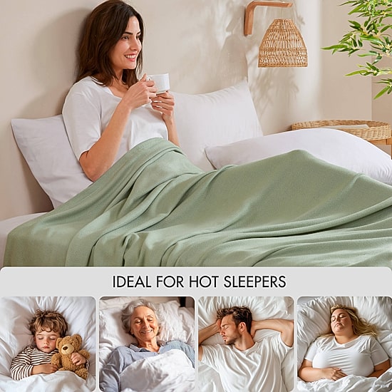 Madison Park Rayon from Bamboo Natural Cooling Breathable Cotton Blanket