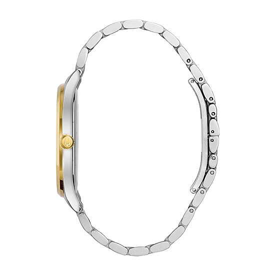 Bulova Classic Mens Two Tone Stainless Steel Bracelet Watch 98d130