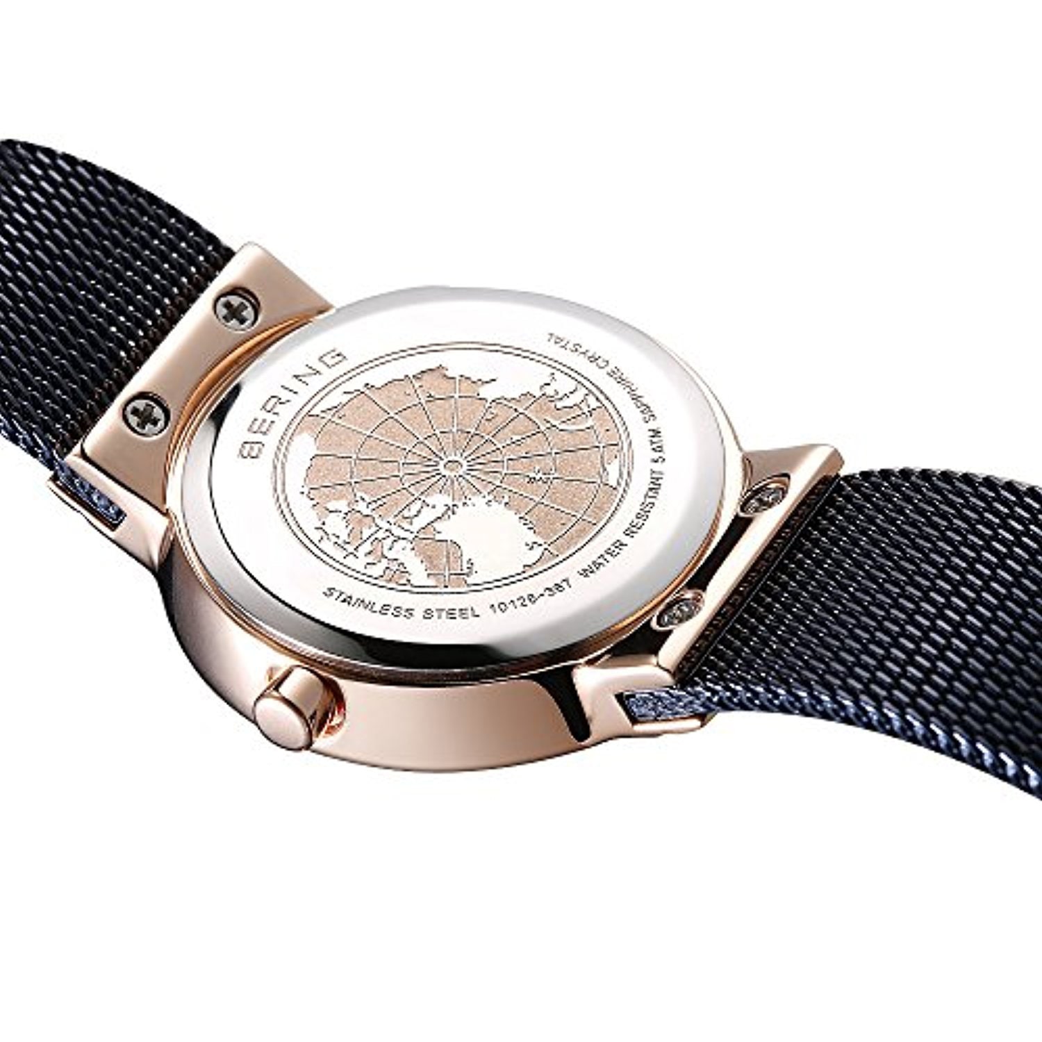 Bering Womens Blue Stainless Steel Bracelet Watch -367