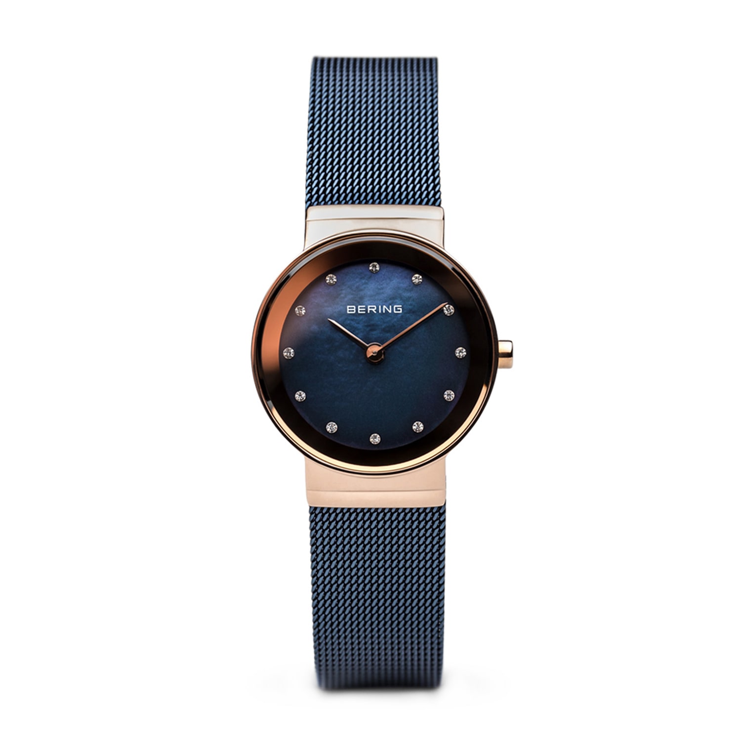 Bering Womens Blue Stainless Steel Bracelet Watch -367