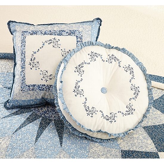 Modern Heirloom Charlotte Round Throw Pillow