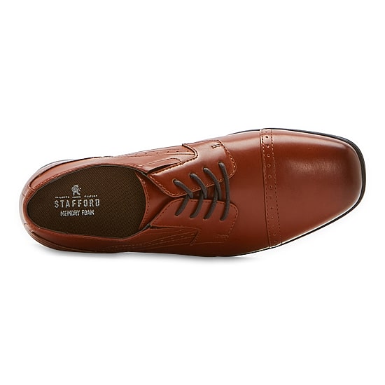 Stafford Dane Jr Little & Big Kid Boys Cap Oxford Shoes