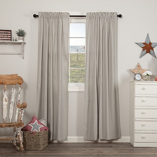 Vhc Brands Hatteras Rod Pocket Light-Filtering Set of 2 Curtain Panel