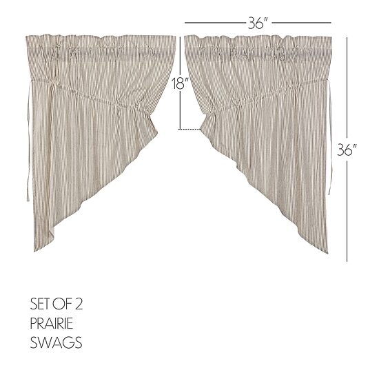 Vhc Brands Hatteras Prairie Swag Rod Pocket Tailored Valance