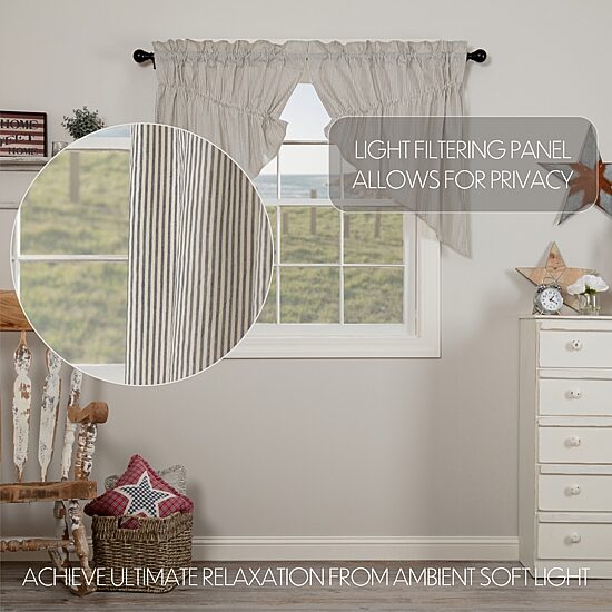 Vhc Brands Hatteras Prairie Swag Rod Pocket Tailored Valance