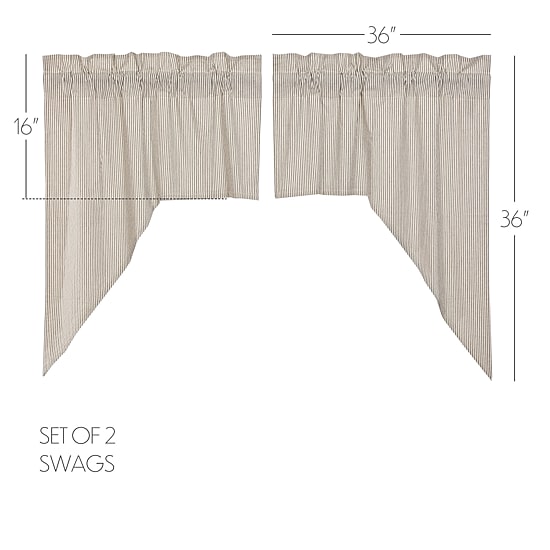 Vhc Brands Hatteras Swag Rod Pocket Tailored Valance