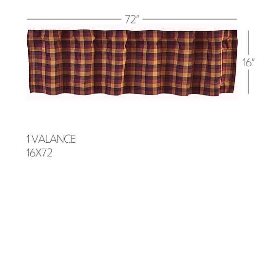Vhc Brands Heritage Farms Rod Pocket Tailored Valance