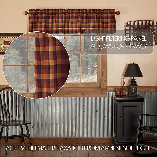 Vhc Brands Heritage Farms Rod Pocket Tailored Valance