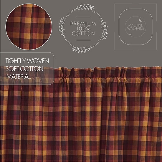 Vhc Brands Heritage Farms Rod Pocket Tailored Valance