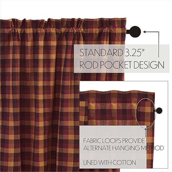 Vhc Brands Heritage Farms Rod Pocket Tailored Valance