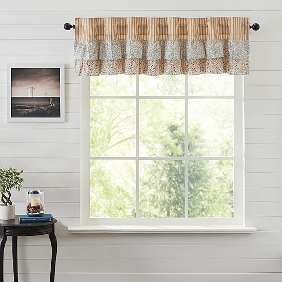 Vhc Brands Kaila Ticking Stripe Rod Pocket Tailored Valance