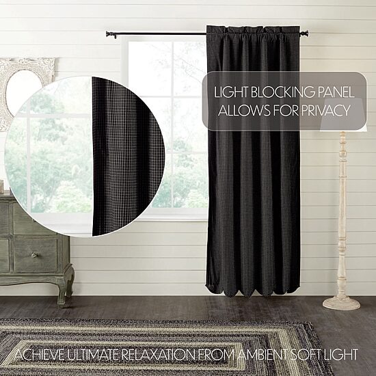 Vhc Brands Kettle Grove Plaid Rod Pocket Blackout Single Curtain Panel