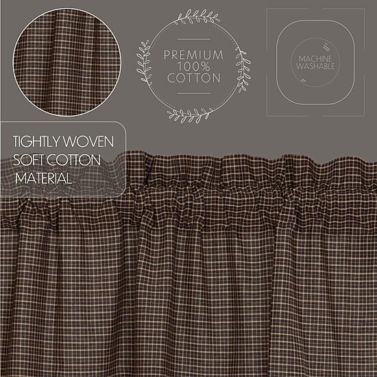Vhc Brands Kettle Grove Plaid Rod Pocket Blackout Single Curtain Panel