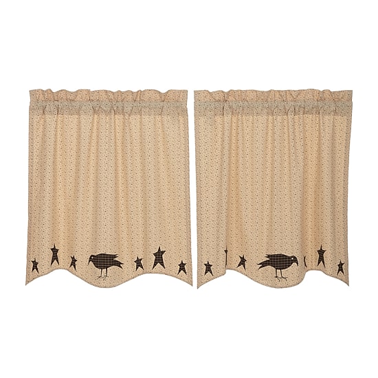 Vhc Brands Kettle Grove Crow 2-pc. Rod Pocket Window Tier
