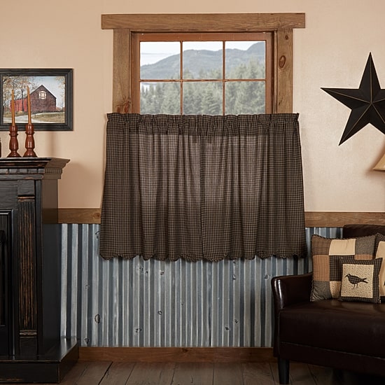 Vhc Brands Kettle Grove Plaid 2-pc. Rod Pocket Window Tier