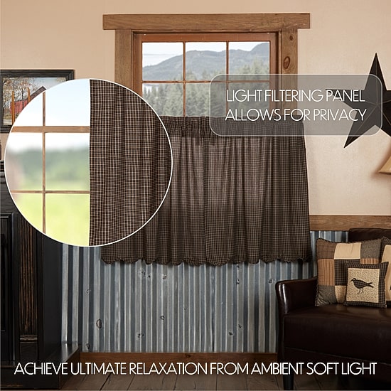 Vhc Brands Kettle Grove Plaid 2-pc. Rod Pocket Window Tier