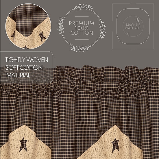 Vhc Brands Kettle Grove Star Pointed Rod Pocket Scallop Valance