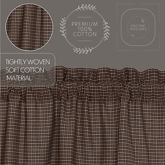 Vhc Brands Kettle Grove Plaid Rod Pocket Scallop Valance