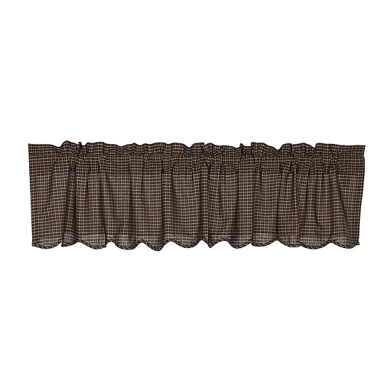 Vhc Brands Kettle Grove Plaid Rod Pocket Scallop Valance