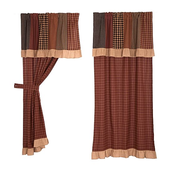 Vhc Brands Maisie Attach Patch Rod Pocket Light-Filtering Set of 2 Curtain Panel