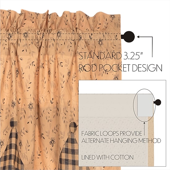 Vhc Brands Maisie Rod Pocket Scallop Valance