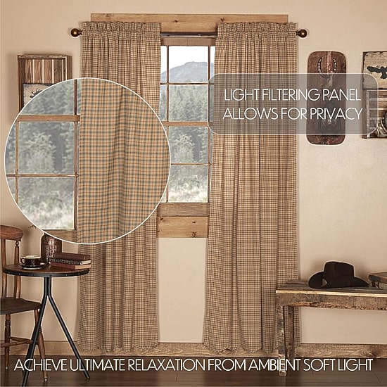 Vhc Brands Millsboro Rod Pocket Light-Filtering Set of 2 Curtain Panel