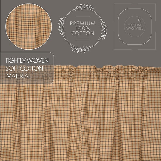 Vhc Brands Millsboro Rod Pocket Light-Filtering Set of 2 Curtain Panel
