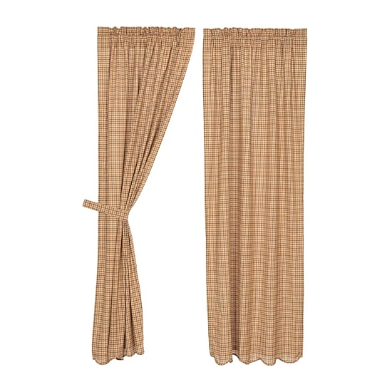 Vhc Brands Millsboro Rod Pocket Light-Filtering Set of 2 Curtain Panel