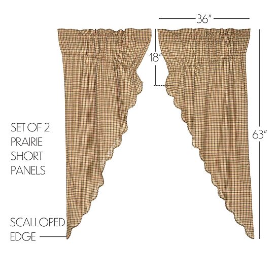 Vhc Brands Millsboro Prairie Rod Pocket Light-Filtering Set of 2 Curtain Panel