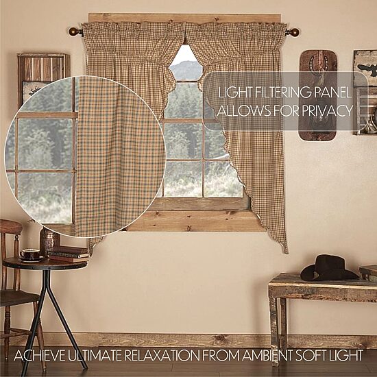 Vhc Brands Millsboro Prairie Rod Pocket Light-Filtering Set of 2 Curtain Panel