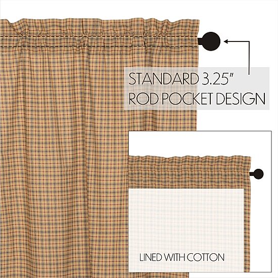 Vhc Brands Millsboro Prairie Rod Pocket Light-Filtering Set of 2 Curtain Panel