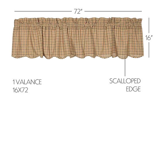 Vhc Brands Millsboro Rod Pocket Scallop Valance