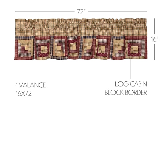 Vhc Brands Millsboro Patchwork Rod Pocket Tailored Valance
