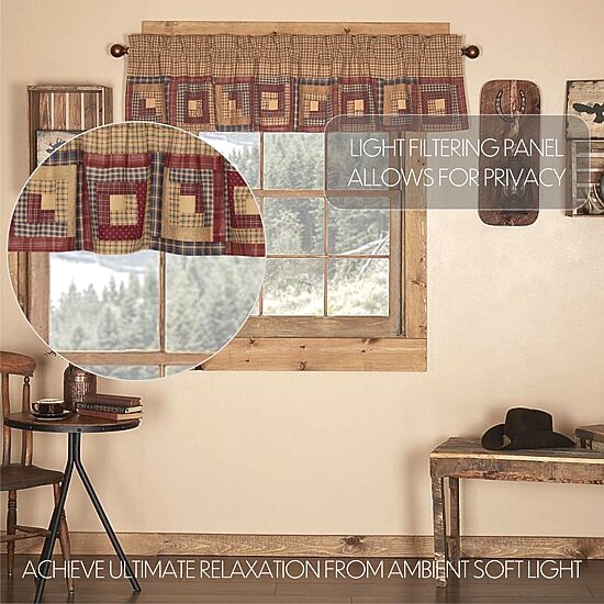 Vhc Brands Millsboro Patchwork Rod Pocket Tailored Valance
