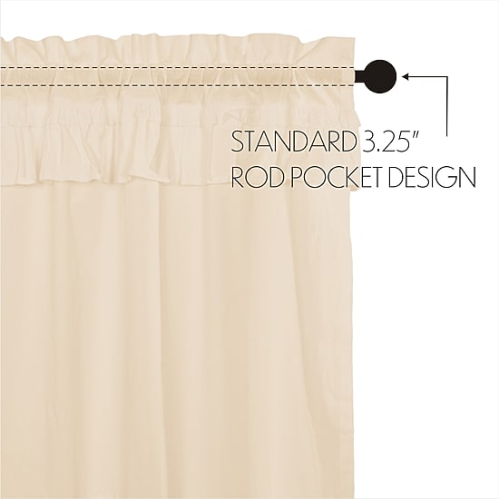 Vhc Brands Muslin Ruffled 2-pc. Rod Pocket Window Tier