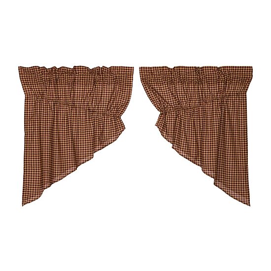 Vhc Brands Patriotic Patch Prairie Swag Rod Pocket Tailored Valance