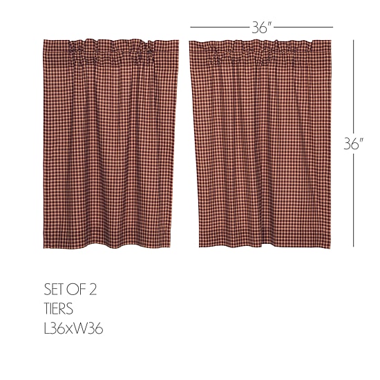 Vhc Brands Patriotic Patch 2-pc. Rod Pocket Window Tier