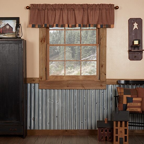 Vhc Brands Patriotic Patch Block Rod Pocket Tailored Valance